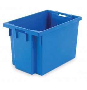 Stack and nest container - Solid - 600 x 400 x H400 - Blue