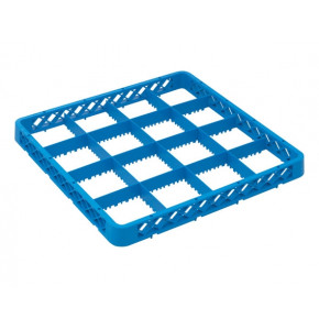 Blue rack with 16 compartments