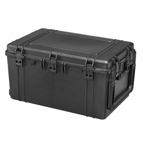 MAX waterproof case with trolley - Mallette MAX noire vide trolley. 750x480x340+60