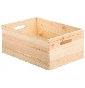 Wooden box - 60x40xH23 cm - solid sides