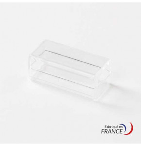 Boîte rectangulaire V20-5 en polystyrène cristal - 40 x 18 x 14 mm