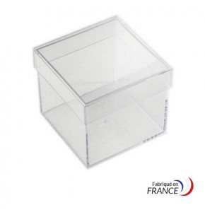 Rectangular box - Polystyrene crystal - V20-50 - 93 x 93 x 90 mm